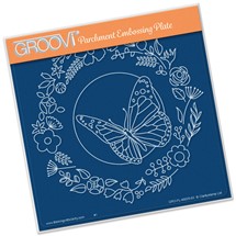 GRO-FL-40005-03 Butterfly Wreath Groovi Plate A5